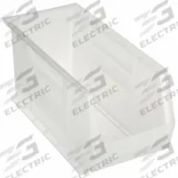 AKRO-MILS Hang and Stack Bin: 8 1/4 in x 18 in x 9 in, Clear, Label Holder Included, 30265SCLAR. Key specifications — Electrostatic Discharge: Not Electrostatic Discharge Conductive; Brand: AKRO-MILS; % Recycled Content: 0%.