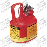 JUSTRITE Type I Safety Can: For Use With Flammables, 1/2 gal Capacity, Polyethylene, Red (MPN 14065). Key specifications — Brand: JUSTRITE.