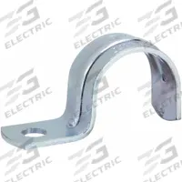 Conduit & Pipe Strap Clamp, One-Hole: 3/4 in Trade Size, Steel, EMT (MPN 2083). Key specifications — Manufacturer Part Number: 2083; Color: Gray; Compatible Conduit Trade Size: 3/4 in; Compatible Conduit Type: EMT; Compatible Nominal Conduit/Pipe Size: 3/4 in; Compatible Pipe Size: 3/4 in; Finish: Electroplated; Flange Thickness: 59/64 in.
