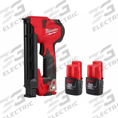 MILWAUKEE Staple Gun Kit: 2 Batteries, No Charger, Staple Gun Kit, Sequential - Milwaukee Cordless Staplers
