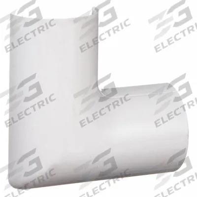 D-LINE 90 Degree Flat Elbow: 1 1/4 in Wd, 1/2 in Ht, Plastic - 90 Degree Elbows for Nonmetallic Single-Channel Raceways