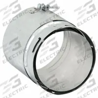 Vent Adapter: 5 in Duct, 6 in Lg, Steel, Category I, Outer Galvanized Steel w/ Inner Aluminum Liner (MPN 5EUA-F). Key specifications — Finish: Galvanized; Brand: AMERI-VENT; Product Type: Universal Adapter; Material: Steel; Connection Type: Snap Lock; Vent Material: Outer Galvanized Steel w/ Inner Aluminum Liner.