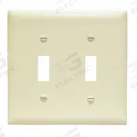 LEGRAND Wall Plate: Toggle, 2 Gang, Brown, Jumbo Size (MPN TPJ2LA). Key specifications — Brand: LEGRAND; Material: Nylon.