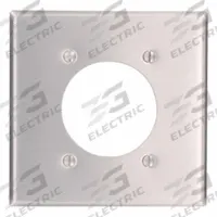 LEVITON Wall Plate: Single Circular Opening, 2 Gang, Silver, Std Size (MPN 83026). Key specifications — Brand: LEVITON; Material: Aluminum.