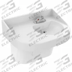 BESTCARE Hospital Sink: Polymer Resin, 14 1/2 in Bowl Lg, 4 in Bowl Dp, ADA Compliant (MPN WH3778R-09). Key specifications — ADA Compliant: ADA Compliant; Color: White; Bowl Shape: D-Shape; Brand: BESTCARE; Sink Mounting Type: Wall.