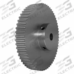 DAYTON Timing Pulley: Modified Curvilinear, Fixed, For GT Timing Belt Section, For 9 mm Belt Wd (MPN 60-5P09-6A6). Key specifications — Brand: DAYTON; Finish: Clear Anodized; For Belt Series: Powerhouse®.