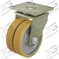 APPROVED VENDOR Plate Caster: Swivel, No Brake, Polyurethane, 4 in Wheel Dia, 1 9/16 in Wheel Wd (MPN LSD-GTH 100K). Key specifications — Wheel Bearing Type: Ball; Wheel/Tread Color: Yellow; Brand: APPROVED VENDOR; Caster Type: Swivel.