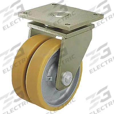 APPROVED VENDOR Plate Caster: Swivel, No Brake, Polyurethane, 4 in Wheel Dia - Easy-Turn Medium-, Heavy- & Exteme-Duty Plate Casters