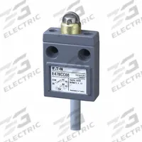 EATON Limit Switch: Roller Plunger, Metallic, Momentary, E47 (MPN E47BCC08). Key specifications — attr1019632: EATON; attr1019639: Pre-Wired Cable; attr1019655: Stainless Steel; attr1023447: E47.