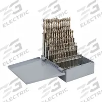 CHICAGO-LATROBE Screw Machine Drill Bit Set: 60 Pc, #60 to #1, 135° Split Point, Straw Oxide Cobalt (MPN 69854). Key specifications — attr1238841: Metal Index.