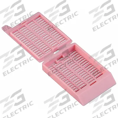 APPROVED VENDOR Embedding Cassette: Pink, Polyoxymethylene, 1.63 in Overall Lg - Embedding Cassettes