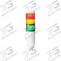 PATLITE Tower Light Assembly: 3 Tier, No Sounder Tier, IP67/IP69K, Amber/Green/Red, Direct Wire (MPN LR6-302WCNW-RYG+FB295). Key specifications — Manufacturer Part Number: LR6-302WCNW-RYG+FB295; Brand: PATLITE; Operating Voltage: 24V DC; Light Tier Color: Red.