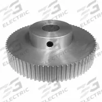 DAYTON Timing Pulley: Modified Curvilinear, Fixed, For GT Timing Belt Section, For 9 mm Belt Wd (MPN 72-3P09-6A4). Key specifications — Brand: DAYTON; Finish: Clear Anodized; For Belt Series: Powerhouse®.
