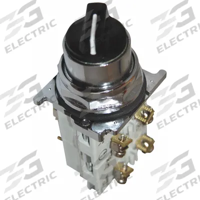 EATON Selector Switch: 30 mm Panel Mounting Size, 3 Positions, Short Lever, 2NO/2NC - Selector Switches