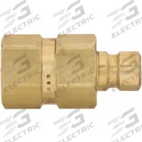 PARKER Hydraulic Quick Connect Hose Coupling: 1/4 in Coupling Size, Brass, 11.36 lpm Max. Flow Rate (MPN BPN253F). Key specifications — Body Material: Brass; Thread Size: 3/8"-18; Brand: PARKER.