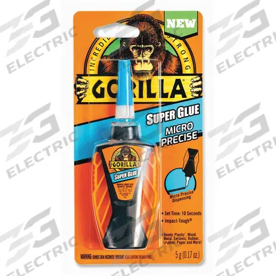 GORILLA Instant Adhesive: Super Glue Micro Precise, Gen Purpose, 0.19 oz, Bottle - General Purpose Instant Adhesives