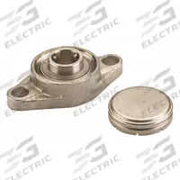 NTN 2 Bolt Flange Bearing: Radial Ball, 3/4 in Bore, SS, Set Screws, 4 25/64 in Lg, 1 21/64 in Wd (MPN SUCFL204-12CCFG1). Key specifications — Bore Type: Cylindrical; Brand: NTN; Lubricant Material: FDA/USDA-H1 Solid Grease; Mounting Bolt Size: 7/16 in; System of Measurement: Inch; Included Bearing Cap: Closed Cap.
