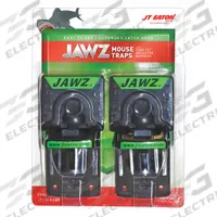 JT EATON Mouse Trap: Snap Trap, 2 1/2 in Overall Ht, 2 1/2 in Overall Wd, Plastic, Reusable, 2 PK (MPN 409). Key specifications — Reusable: Yes; Color: Black/Green; Material: Plastic; Brand: JT EATON.