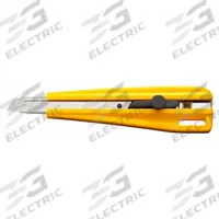 OLFA Snap-Off Utility Knife: 5 in Overall Lg, Plain, 13 Segments, 0 Blades Stored, Yellow, Plastic (MPN 300). Key specifications — attr307932: Plain; attr307935: Yellow; attr307939: Plastic; attr307957: Straight; attr324893: OLFA.