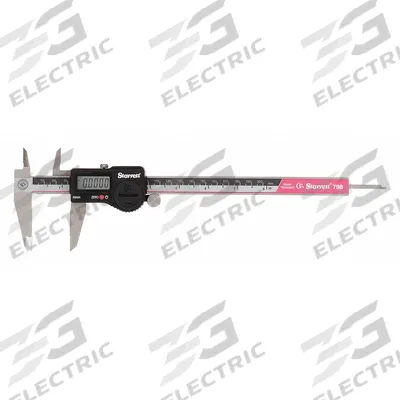 STARRETT 4-Way Digital Caliper: 0 in to 8 in /0 mm to 200 mm, IP67, Inch/Metric - Digital Calipers with SPC Output for Harsh Environments