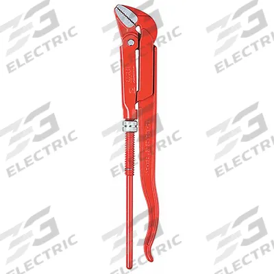 KNIPEX Pipe Wrench: Alloy Steel, 1 5/8 in Jaw Capacity, Serrated, 12 in Overall Lg - Swedish Pipe Wrenches