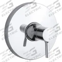 KOHLER Valve Trim: Circle Trim Plate, Metal, Polished Chrome Finish, Lever Faucet Handle (MPN K-TS8981-4-CP). Key specifications — Compatible Product Type: Toobi Rite-Temp K-8304 or K-2971 Pressure-Balancing Valves With Diverters; Brand: KOHLER; Trim Plate Material: Metal; Product Type: Valve Trim; Trim Plate Shape: Circle; Handle Material: Metal; Trim Finish/Color: Chrome.
