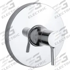 KOHLER Valve Trim: Circle Trim Plate, Metal, Polished Chrome Finish, Lever Faucet Handle (MPN K-TS8981-4-CP). Key specifications — Compatible Product Type: Toobi Rite-Temp K-8304 or K-2971 Pressure-Balancing Valves With Diverters; Brand: KOHLER; Trim Plate Material: Metal; Product Type: Valve Trim; Trim Plate Shape: Circle; Handle Material: Metal; Trim Finish/Color: Chrome.