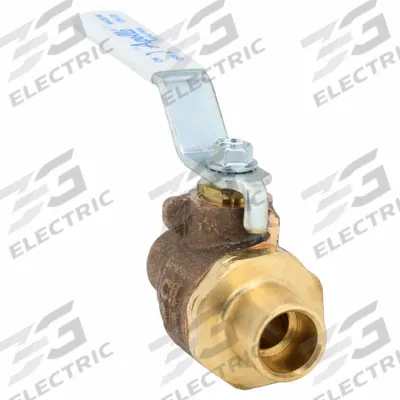 APOLLO Manual Two-Way Ball Valve: 3/8 in Size, Brass/Bronze, Straight, Sweat x Sweat - Bronze Ball Valves