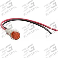 DAYTON Raised Panel Light: 12 mm Panel Mounting Hole Dia, LED, Raised Head (MPN 22NY53). Key specifications — Brand: DAYTON; Electrical Connection: 6 in Wire Leads.