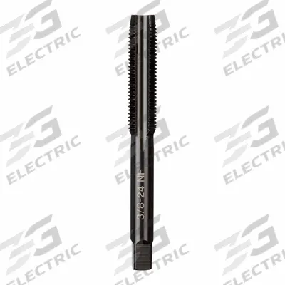 MILWAUKEE Straight Flute Tap: 3/8"-24 UNF, 2B, 4 Flute, Plug Chamfer - General Purpose Hand Taps