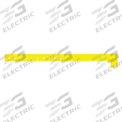 ID Wristband: No Legend, 10 in Overall Lg, 5/8 in Overall Wd, Plastic, Yellow - Security Wristbands