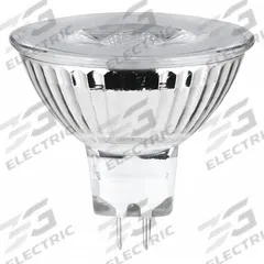 FEIT ELECTRIC Compact LED Bulb: LED, MR16, 2-Pin (GU5.3), 4 W Watt, 5000K, 300 lm Light Output, 12 V (MPN BPFMW/950CA). Key specifications — Bulb Finish: Clear; Color Temperature: 5000K; Shatter-Resistant: No; Brand: FEIT ELECTRIC; Voltage: 12 V; Bulb Shape: MR16.