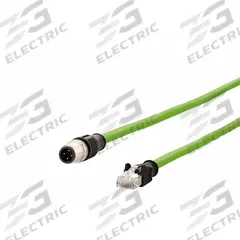 METZ CONNECT M12 Cable: Cat5/PROFINET, M12 Plug Male Straight x RJ45 Male Straight, 1 m Lg, PUR, D (MPN 142M1D15010). Key specifications — Brand: METZ CONNECT; Cable Jacket Color: Green; End 1 Coding: D; End 2 Coding: D; IP Rating: IP2X; Performance Category: Cat5; PROFINET.
