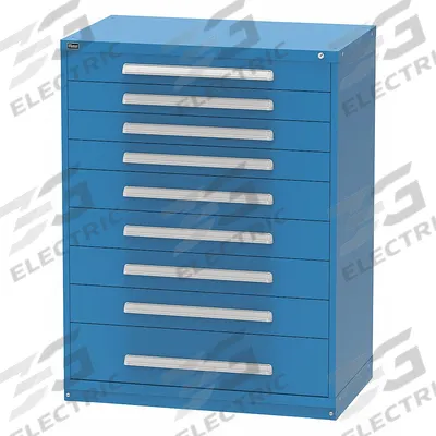 VIDMAR Modular Drawer Cabinet: 45 in x 21 3/8 in x 59 in, 9 Drawers, 183 Compartments - Vidmar Modular Drawer Cabinets