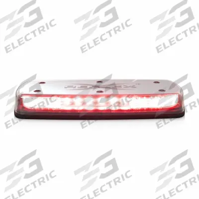CODE 3 LED Minibar: Mini Light Bar, Red, Clear, SAE J845 Class 1, LED, Permanent - Emergency Vehicle Mini Light Bars