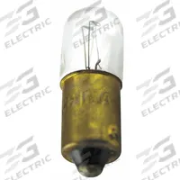 EATON Incandescent Bulb: Incandescent, Miniature Bayonet (BA9s), (T) Tubular, T3-1/4, 1835, 55V AC (MPN 28-5187). Key specifications — Light Color: White; Trade Number: 1835; Voltage: 55V AC; Brand: EATON; Bulb Shape: T3-1/4.