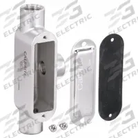 Conduit Outlet Body: Stainless Steel, 1 1/2 in Trade Size, T Body, 35 cu in Body Capacity (MPN S61500TE00). Key specifications — Finish: Polished; For Use With: Threaded; Brand: CALBRITE; Hub Style: Threaded.