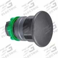SCHNEIDER Mushroom Head Push Button: Black, 22 mm Mounting Size, Non-Metallic, Momentary (MPN ZB5AC2TQ). Key specifications — Brand: SCHNEIDER; Action: Momentary; Series: XB5; Push Button Material Type: Non-Metallic.