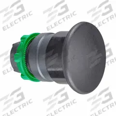 SCHNEIDER Mushroom Head Push Button: Black, 22 mm Mounting Size, Non-Metallic, Momentary (MPN ZB5AC2TQ). Key specifications — Brand: SCHNEIDER; Action: Momentary; Series: XB5; Push Button Material Type: Non-Metallic.