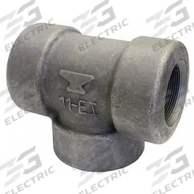 ANVIL Metal Pipe Tee: Tee, Steel, 1 1/2 in x 1 1/2 in x 1 1/2 in - Threaded Extreme-Pressure Pipe Fittings