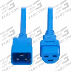 EATON Power Cord: 3 ft Lg, 3/12, Non-NEMA Plug, C14 Plug, Non-NEMA Receptacle, C21 Receptacle, SJT (MPN P035-003-ABL). Key specifications — Brand: EATON; Jacket Material: PVC.
