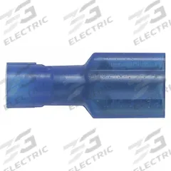 PANDUIT Wire Disconnect: Female Socket, Blue, Nylon, Full Coverage, 16 AWG – 14 AWG Wire Size (MPN DNF14-250FI-L). Key specifications — Brand: PANDUIT; Manufacturer Part Number: DNF14-250FI-L.