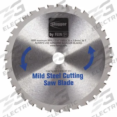 FEIN Circular Saw Blade: 7 1/4 in Blade Dia., 36 Teeth, 0.08 in Cut Wd, 3/4 in Arbor Size - Steel & General Metal-Cutting Blades