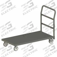 APPROVED VENDOR Platform Truck: 1,400 lb, 48 in L x 18 in W x 7 3/4 in H Deck, Solid, 12 ga Deck (MPN EPT18485PU95). Key specifications — Side Panel Type: No Side Panels; Brand: APPROVED VENDOR; Color: Gray; Caster/Wheel Configuration: (2) Swivel.