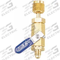 YELLOW JACKET Ball Valve: 5/16 in Lg, 180° Angle, Input 1/4 in Male, Output 1/4 in Female (MPN 93844). Key specifications — Product Type: Ball Valve; Brand: YELLOW JACKET; Manufacturer Part Number: 93844; Material: Brass.