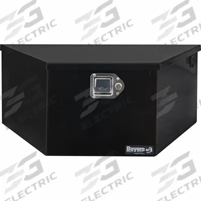 BUYERS PRODUCTS Utility Chest Truck Box: Steel, Gloss Black, 17 3/4 in Overall Dp - A-Frame Trailer Tongue Boxes