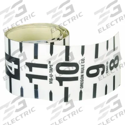 ACCUFORM Security Height Tape Rule: SAE, Inch, Fractional, Bottom to Top, 2 in Overall Wd - Height-Measuring Adhesive Tape Measures