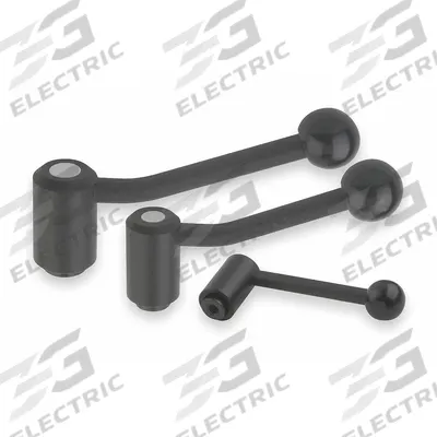 KIPP Adjustable Handle: Steel, 3/8"-16 Thread, 14 mm Thread Lg - Adjustable Tension Levers with Threaded Hole
