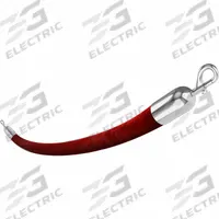 VISIONTRON Barrier Rope: Red, 6 ft Overall Lg, Velvet, Snap End (MPN 810RD72SE1-PC). Key specifications — Brand: VISIONTRON; Rope Material: Velvet; End Cap Material: Metal.