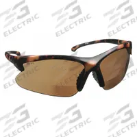 KLEENGUARD Reader Safety Glasses: Brown Lens Color, Wraparound Frame, Hard Coat, Top, +2.0 (MPN 19874). Key specifications — Brand: KLEENGUARD; Series: V60 30-06 RX; Diopter Strength: +2.0; Lens Color: Brown.